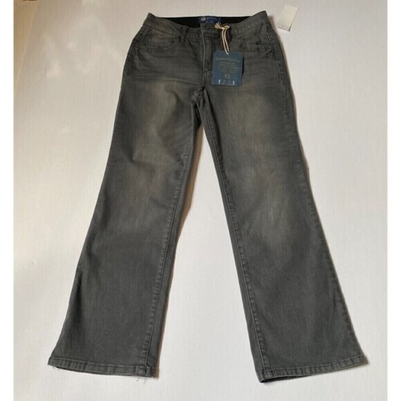 Democracy Women’s Cropped Barely Bootcut Jeans High Rise Size 2 Faded Black - Picture 14 of 16